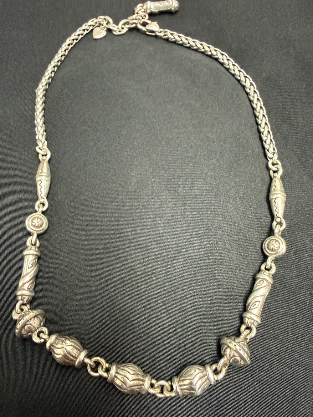 Brighton Decorative Antique Silver-Tone Beaded Necklace